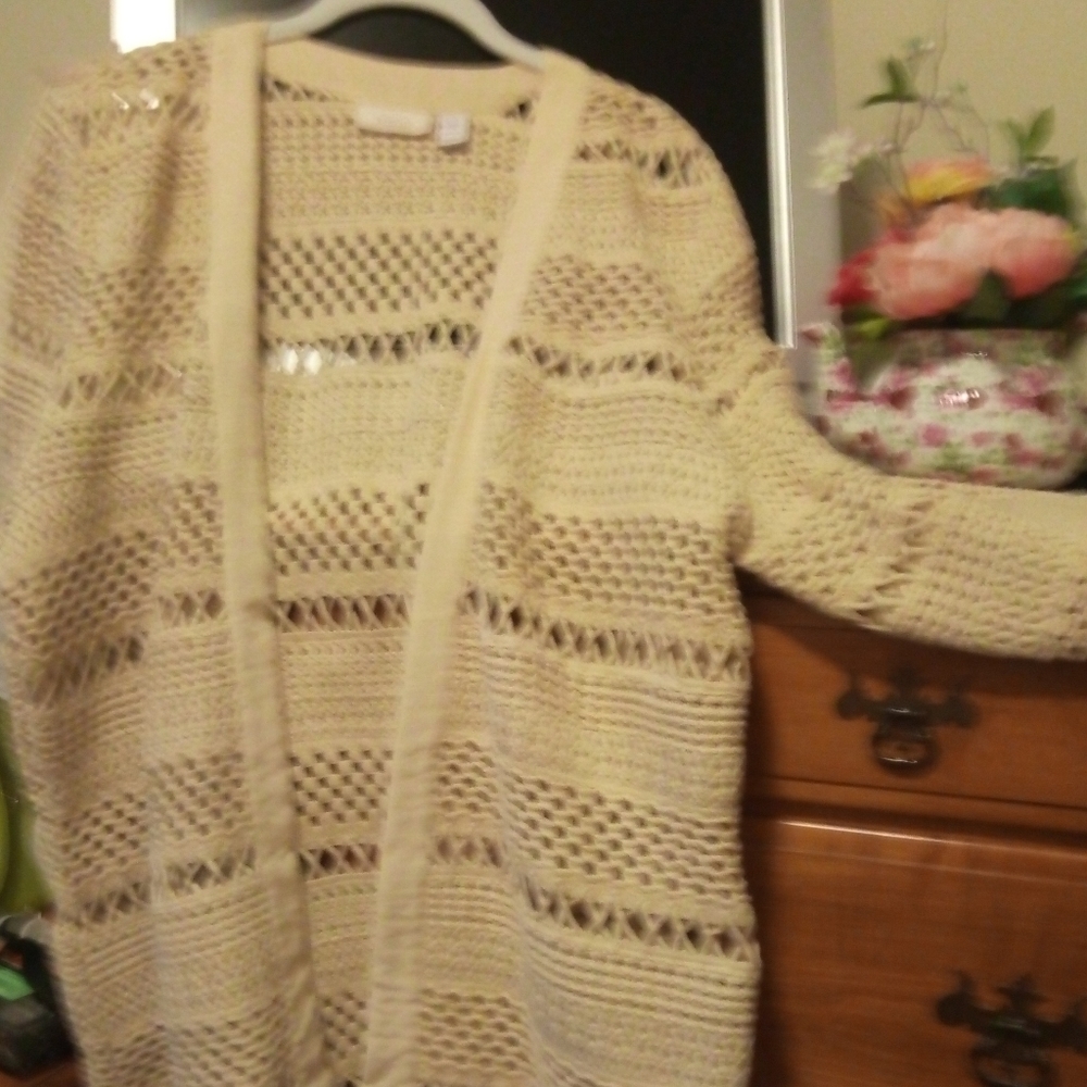 Chico's open weave sweater
